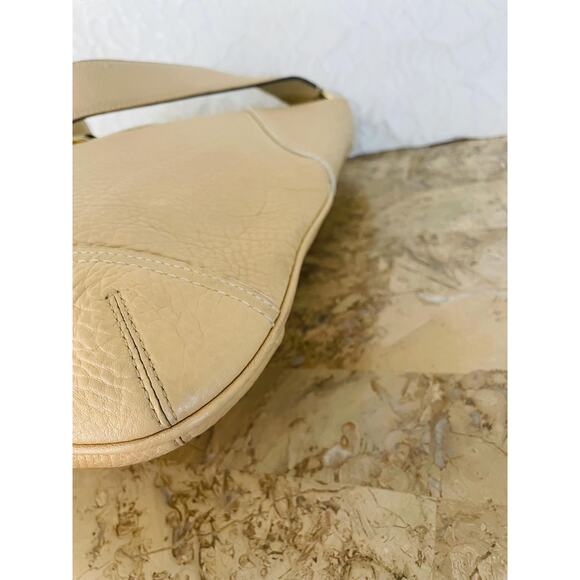 Vintage Coach Sand Hampton slim hobo pebble leather shoulder bag Serial 10210 - Picture 7 of 10